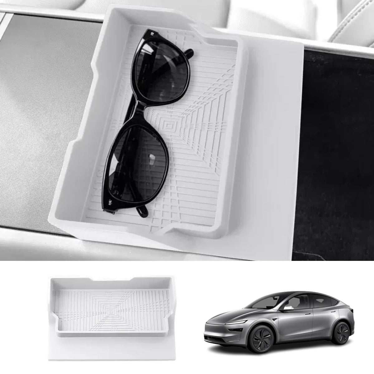 Center Console Sunglasses Storage Tray for Tesla Model 3/Y/Y L 2024+ - T-Launch