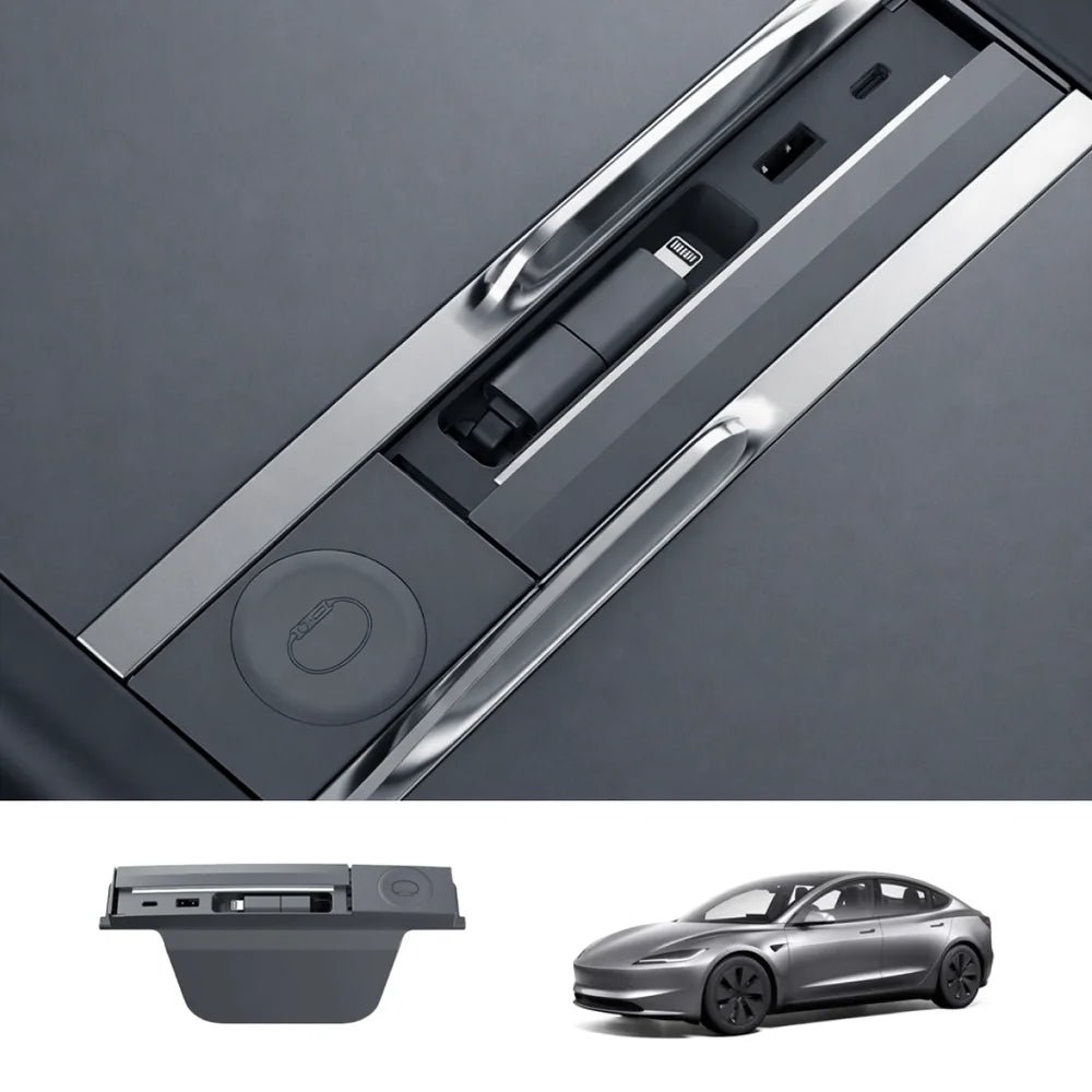 Center Console USB Hub Adapter for Tesla Model Y Juniper 2025+/ Model 3 Highland 2024+ - T-Launch