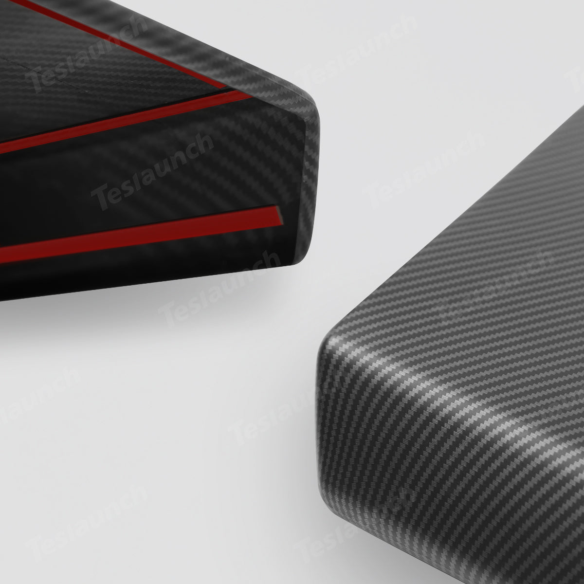 Center Control Armrest Covers (Carbon Fiber Pattern ABS) for Cybertruck (2 PCS) - T-Launch