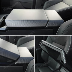 Center Control Armrest Covers (Carbon Fiber Pattern ABS) for Cybertruck (2 PCS) - T-Launch