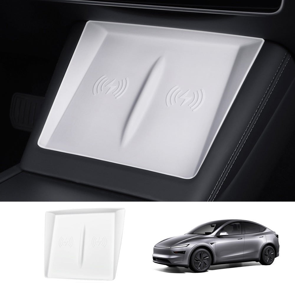 Center Control Silicone Pad Wireless Charging Anti-Slip Protective Mat for Tesla Model Y Juniper 2025+ - T-Launch