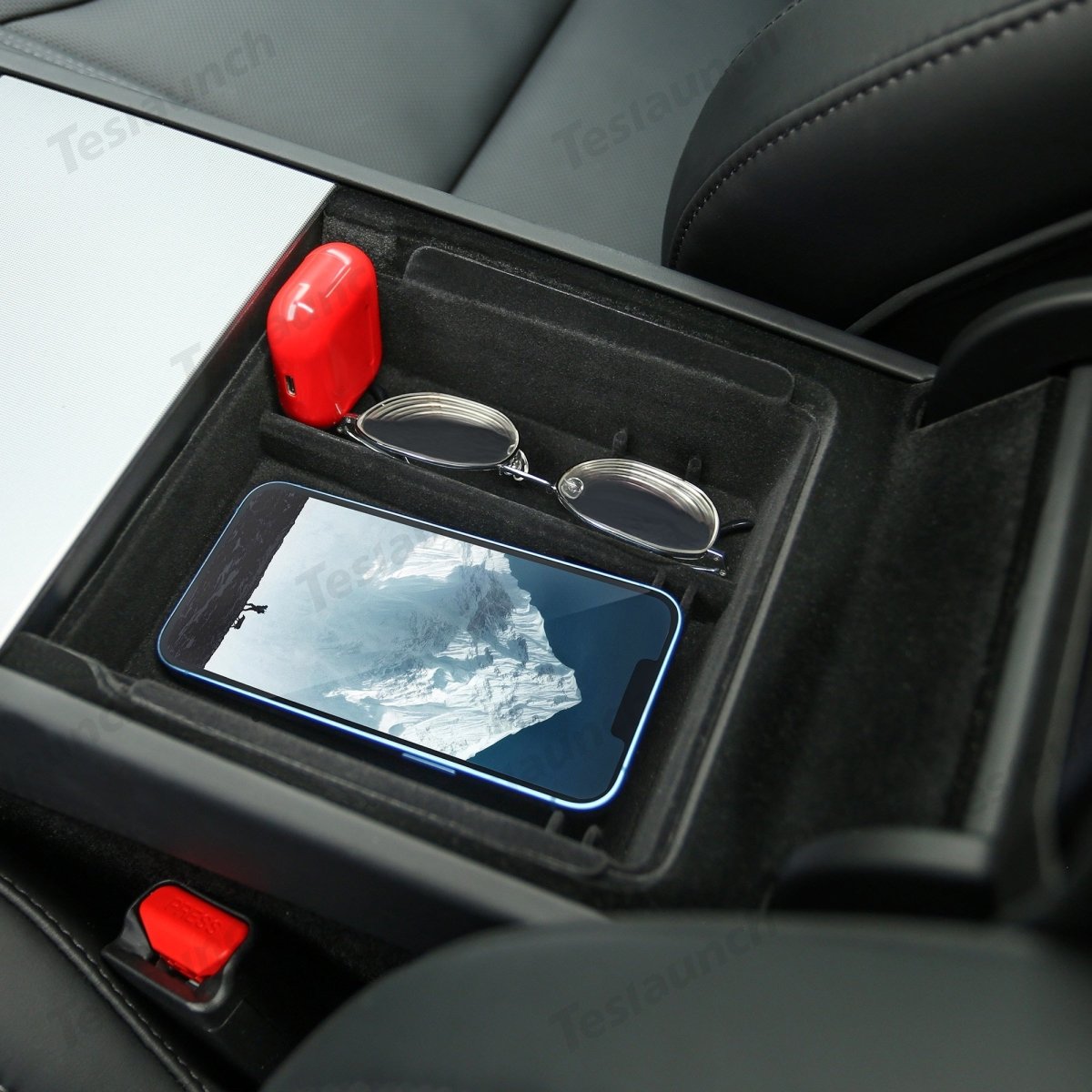 Center Front Storage Box for Tesla Model Y Juniper 2025+ - T-Launch