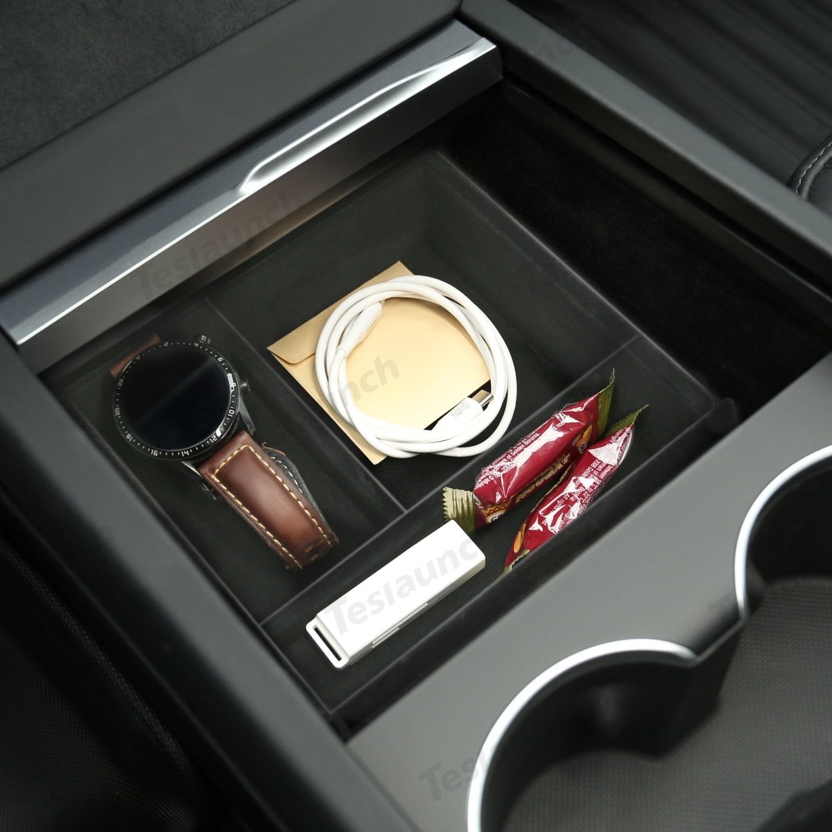 Center Front Storage Box for Tesla Model Y Juniper 2025+ - T-Launch