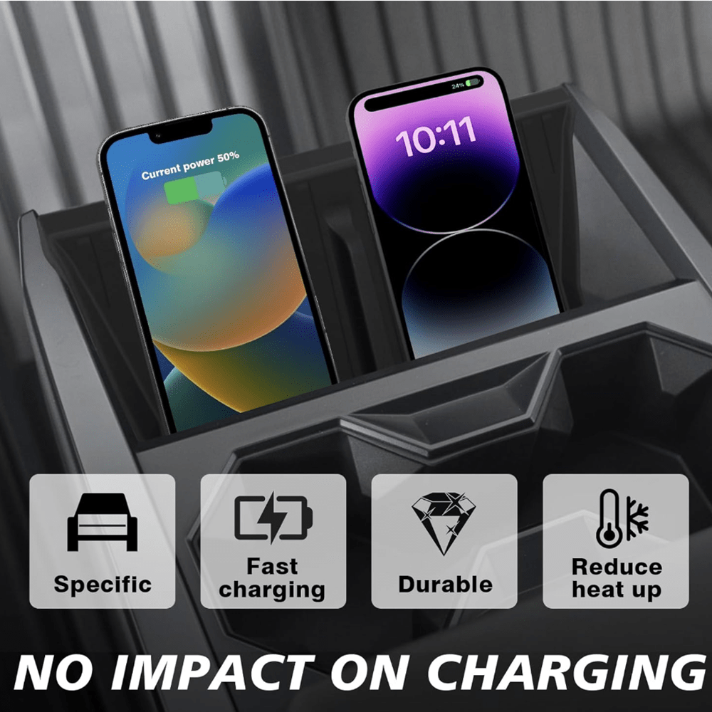 Central Console Wireless Charging Anti-Slip Silicone Pad for Cybertruck - T-Launch