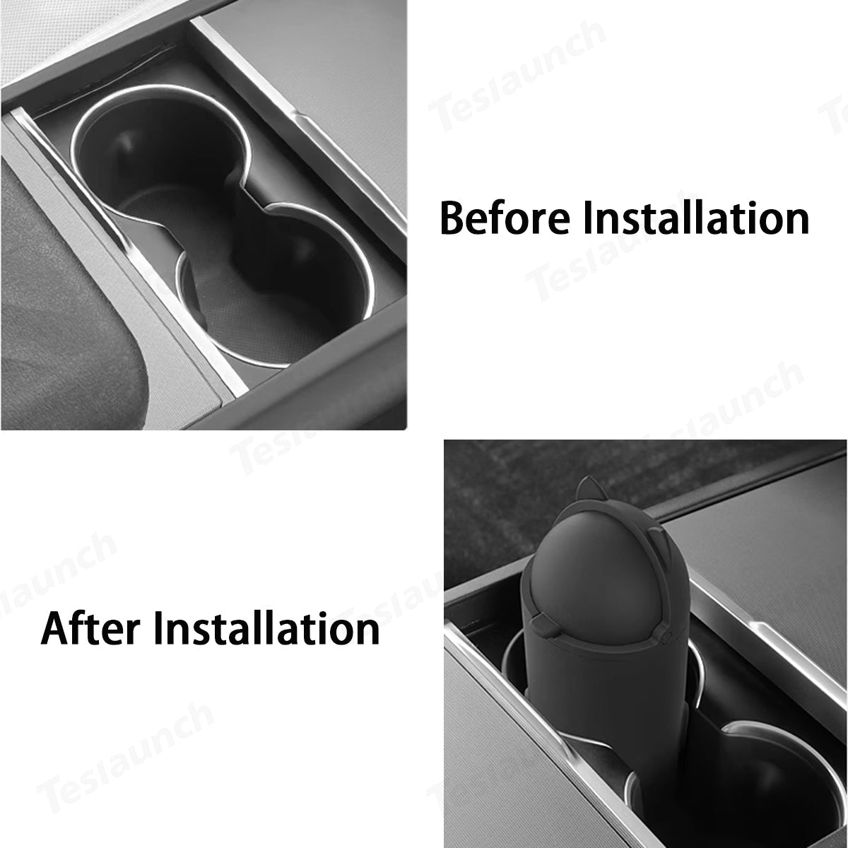 Central Control Silicone Trash Can For Tesla Model Y Juniper 2025+ - T-Launch
