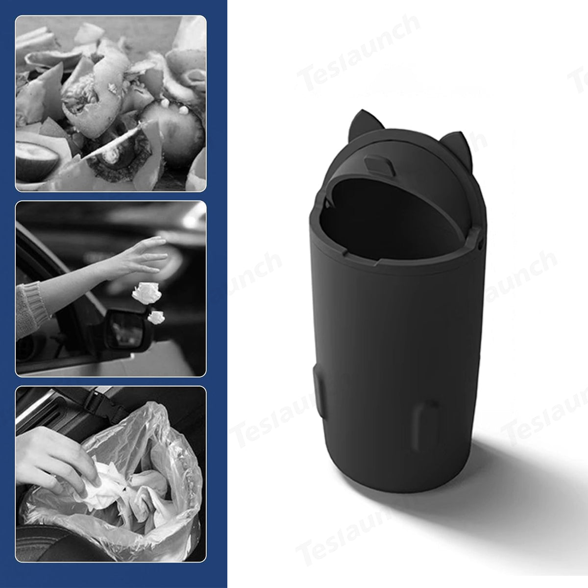Central Control Silicone Trash Can For Tesla Model Y Juniper 2025+ - T-Launch