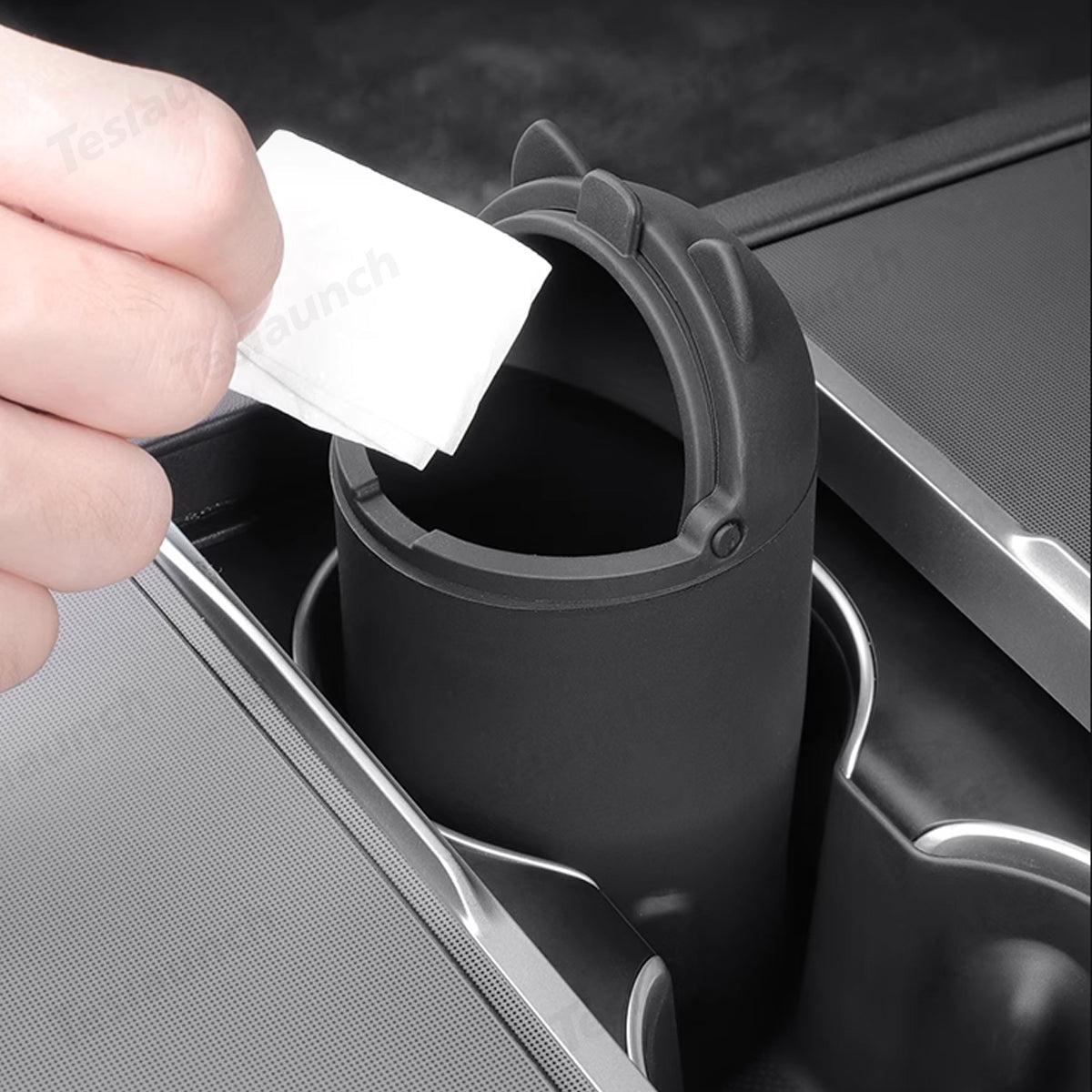 Central Control Silicone Trash Can For Tesla Model Y Juniper 2025+ - T-Launch