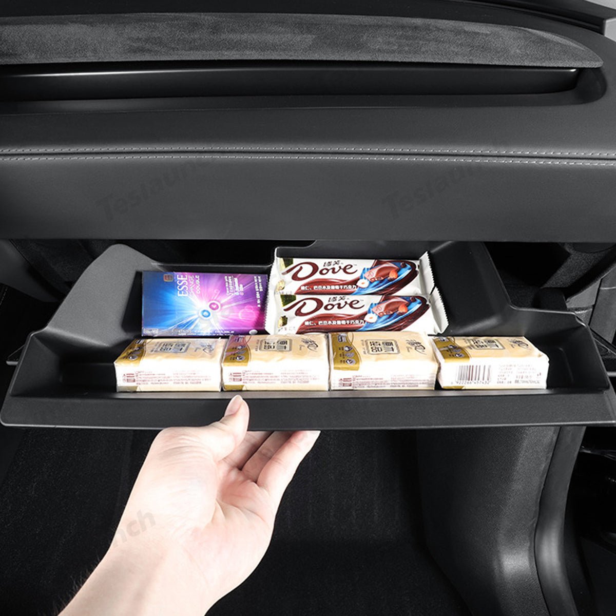 Co-pilot Glove Box TPE Storage Box For Tesla Model Y Juniper 2025+ - T-Launch