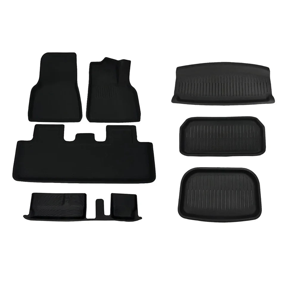 Custom-Fit Floor Mats And Liners 3D Lamination Cutting All-Weather For Tesla Model Y (2020-2024) - T-Launch