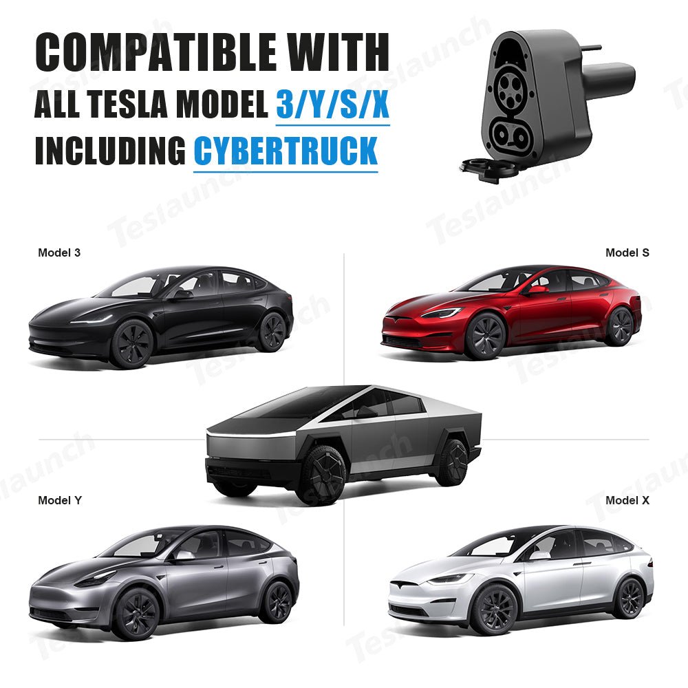 Cybertruck CCS1 x J1772 to Tesla(NACS) Fast Charging Adapter for Tesla Model 3/Y/S/X/Cybertruck - T-Launch