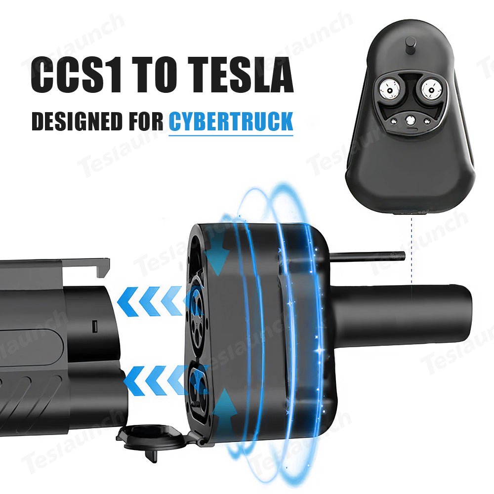 Cybertruck CCS1 x J1772 to Tesla(NACS) Fast Charging Adapter for Tesla Model 3/Y/S/X/Cybertruck - T-Launch