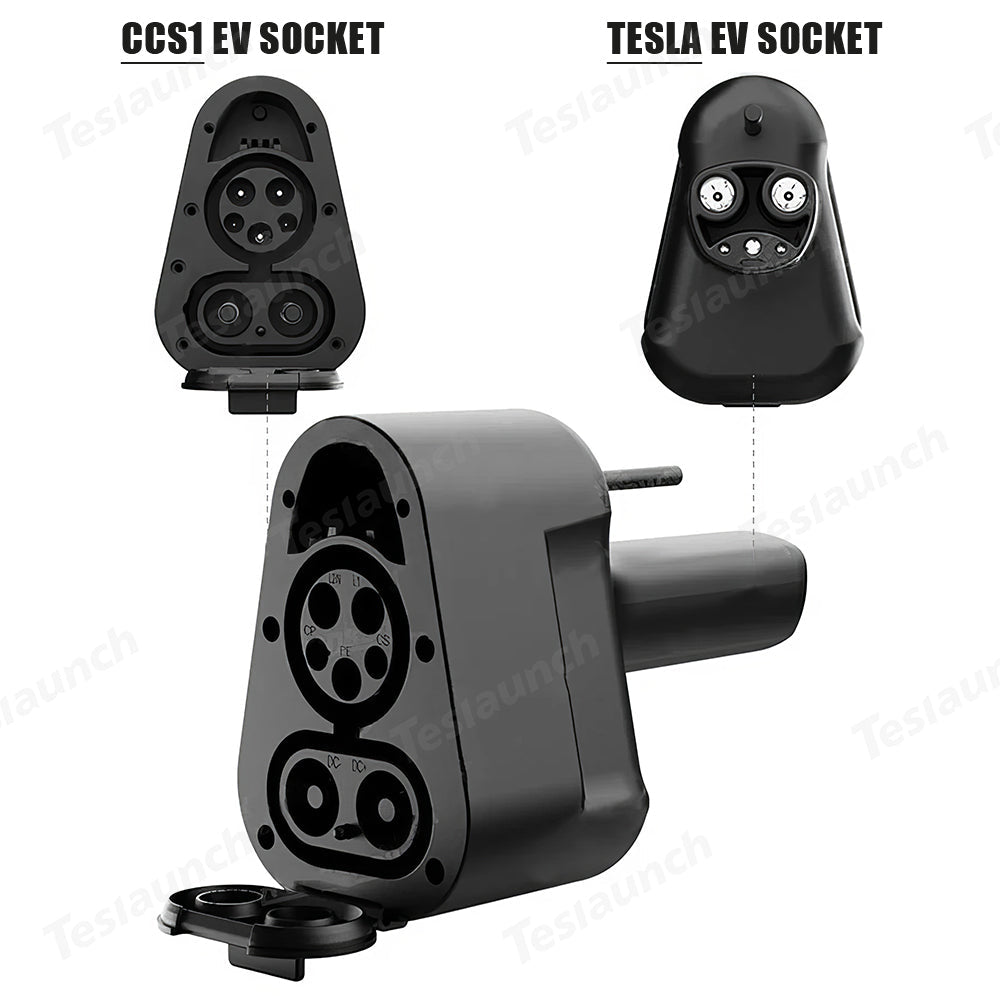 Cybertruck CCS1 x J1772 to Tesla(NACS) Fast Charging Adapter for Tesla Model 3/Y/S/X/Cybertruck - T-Launch