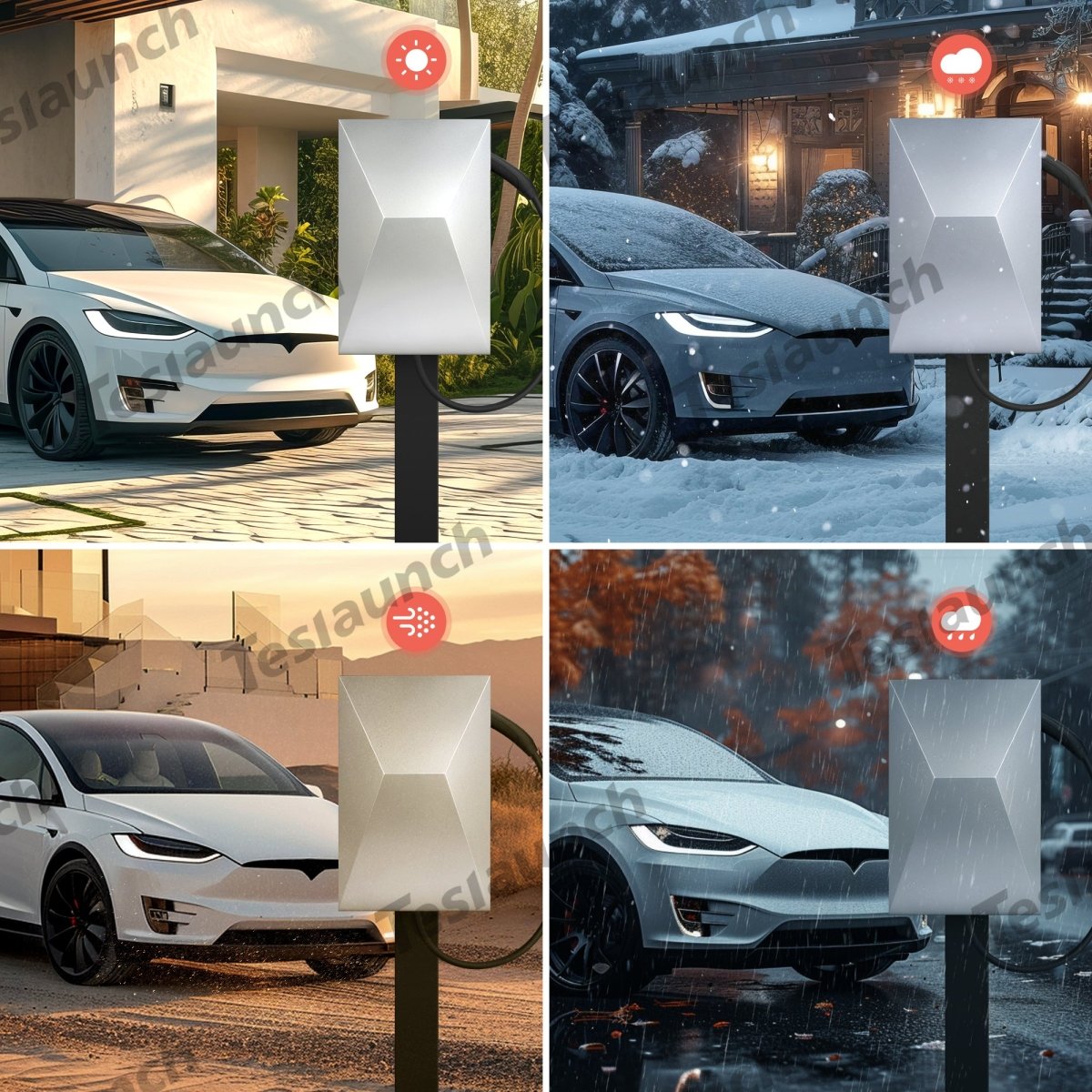 Cybervault Charging Case for Tesla Model 3/Y/X/S/CT - Cybertruck Style Waterproof Lock Charger Organizer - T-Launch