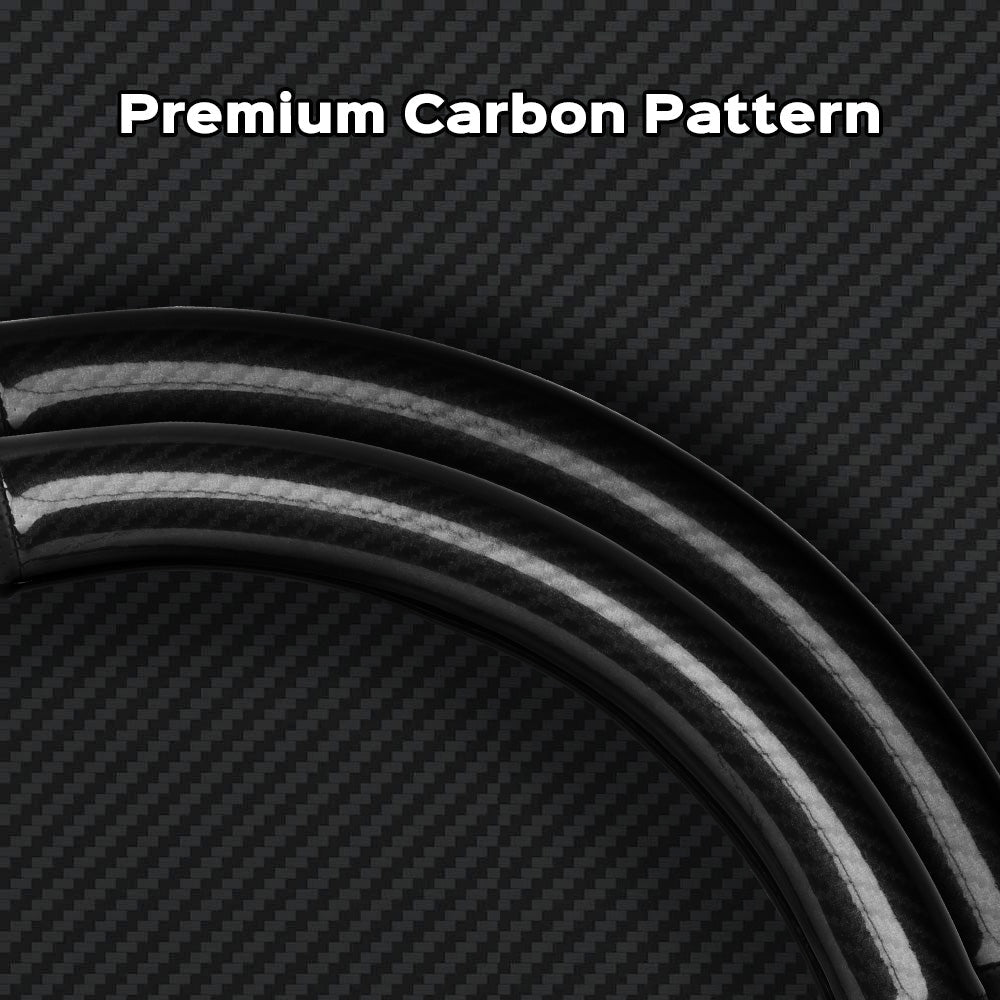 D-Shaped Carbon Pattern Leather Steering Wheel Cover for Tesla Model Y Juniper 2025+ - T-Launch
