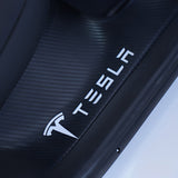 Tesla Koolstofvezel dorpelbeschermer sticker voor Model 3