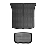 [[PL170]] Y Allväder Golvmattor Full Set Trunk Mat Lastmatta Frunk Cargo Liner för Tesla(2020-2024)