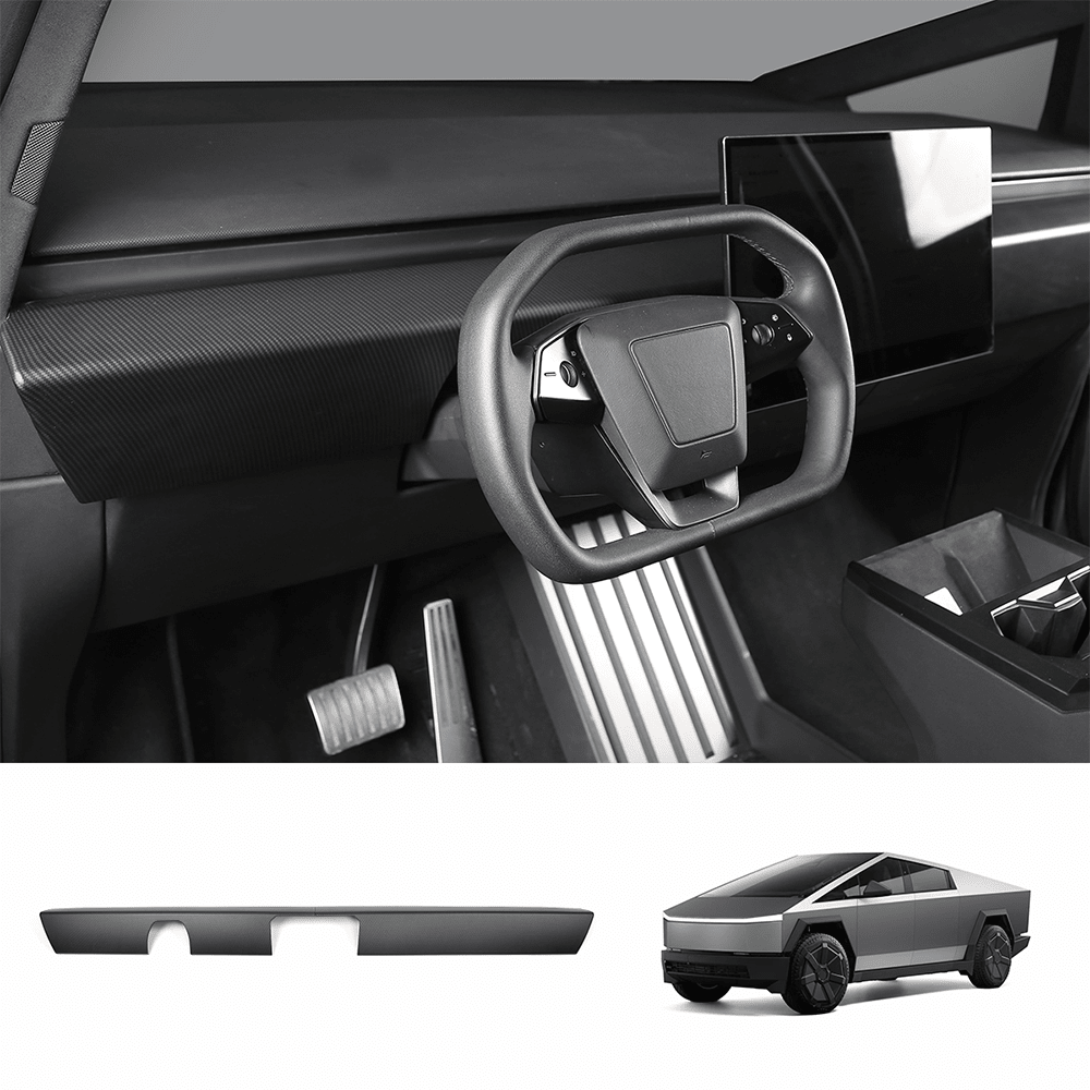 Dashboard Cover (Carbon Fiber Pattern ABS) for Cybertruck (2 PCS) - T-Launch
