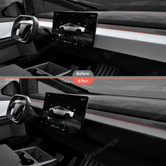 Dashboard Cover (Carbon Fiber Pattern ABS) for Cybertruck (2 PCS) - T-Launch
