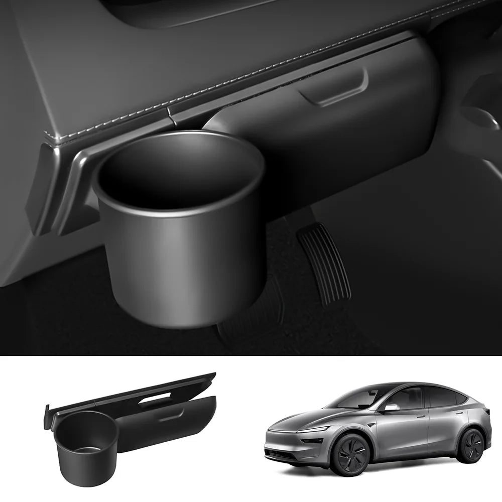 Dashboard Cup & Glasses Holder – 2-in-1 Storage Organizer Box for Tesla Model Y Juniper 2025+ - T-Launch