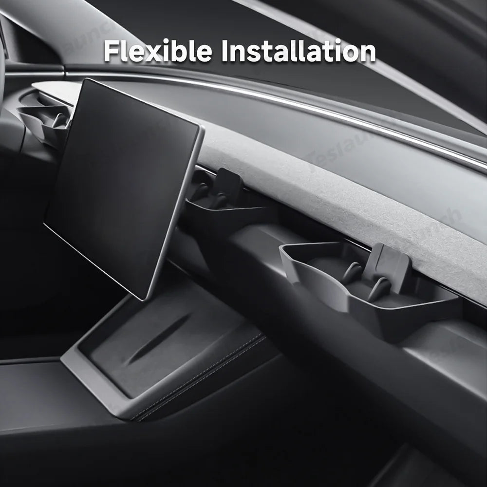 Dashboard Organizer Tray & Multi-Use Holder for Tesla Model 3 Highland Standard 2025+ - T-Launch