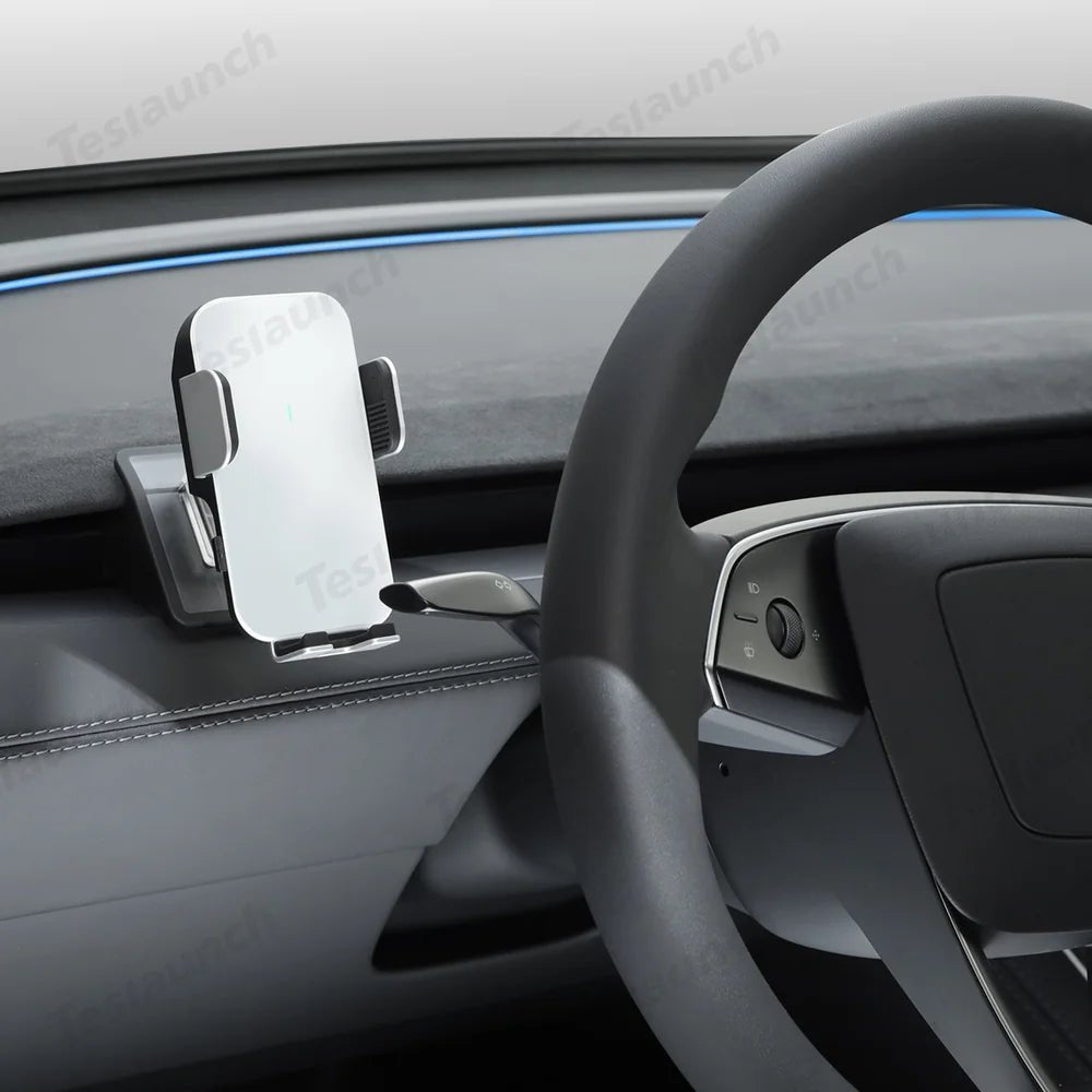 Dashboard Phone Holder with Solar Auto Clamp for 2026 New Tesla Model Y Standard - T-Launch