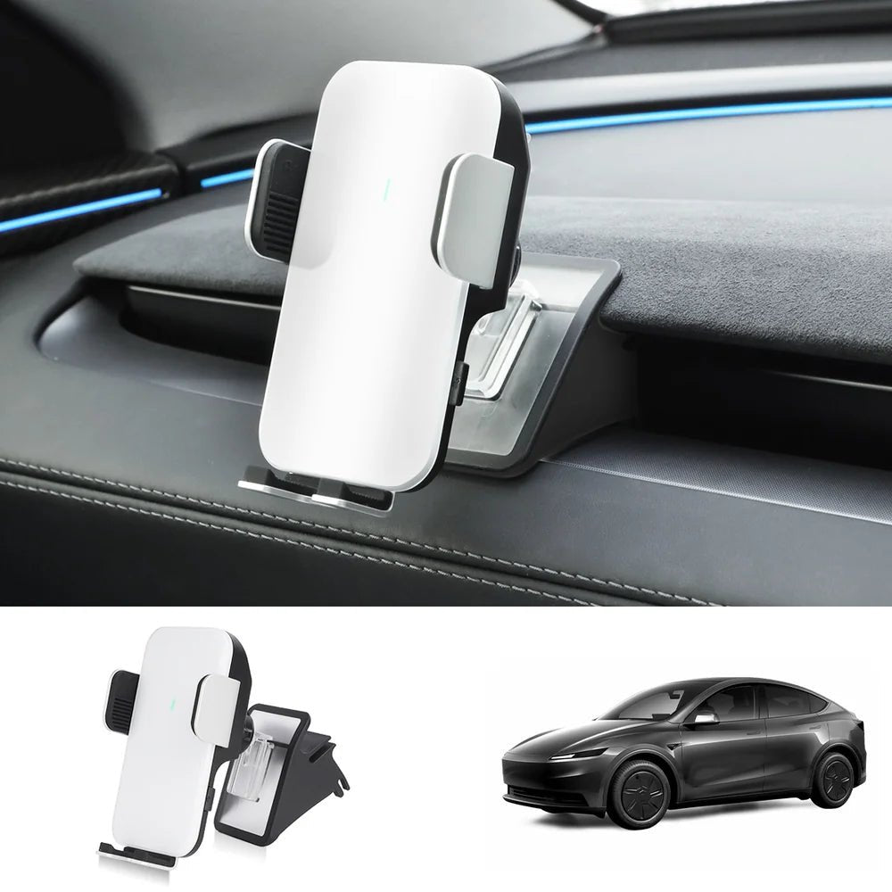 Dashboard Phone Holder with Solar Auto Clamp for 2026 New Tesla Model Y Standard - T-Launch