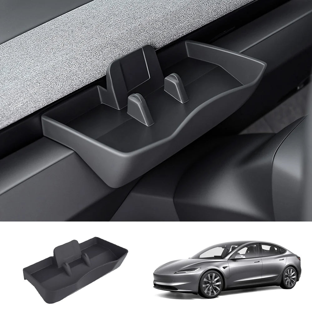 Dashboard Storage Tray & Multi-Use Holder for Tesla Model Y Juniper 2025+/Model 3 Highland 2024+ - T-Launch