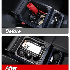 Double Layer Center Console Organizer Armrest Storage Box for Cybertruck - T-Launch