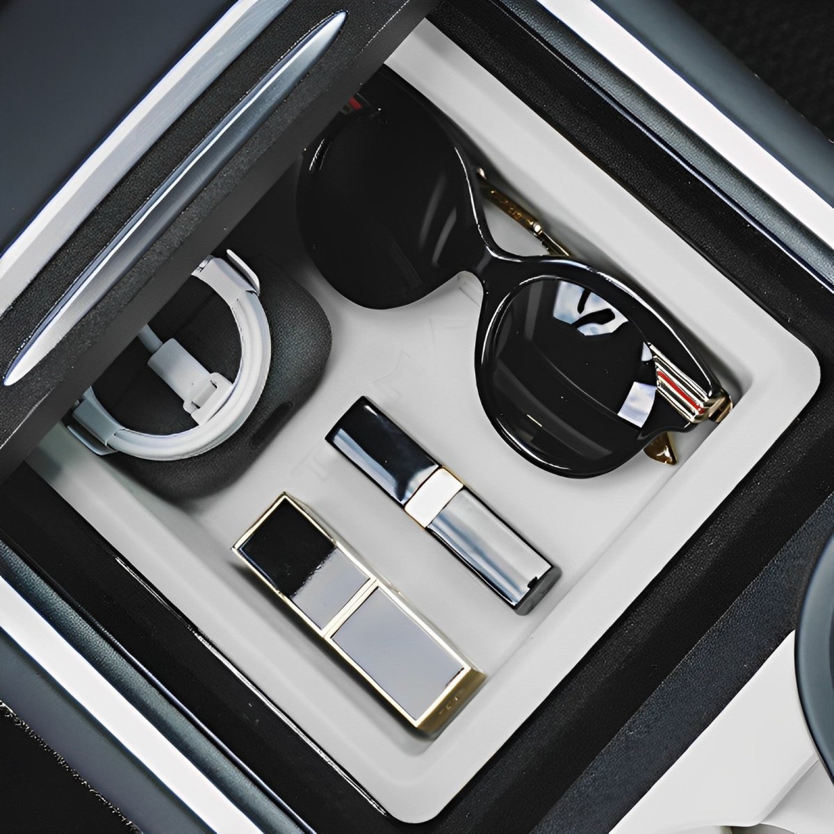 Double-layer Organizer - Sliding Center Console Tray for Tesla Model 3/Y (2021-2023) - T-Launch