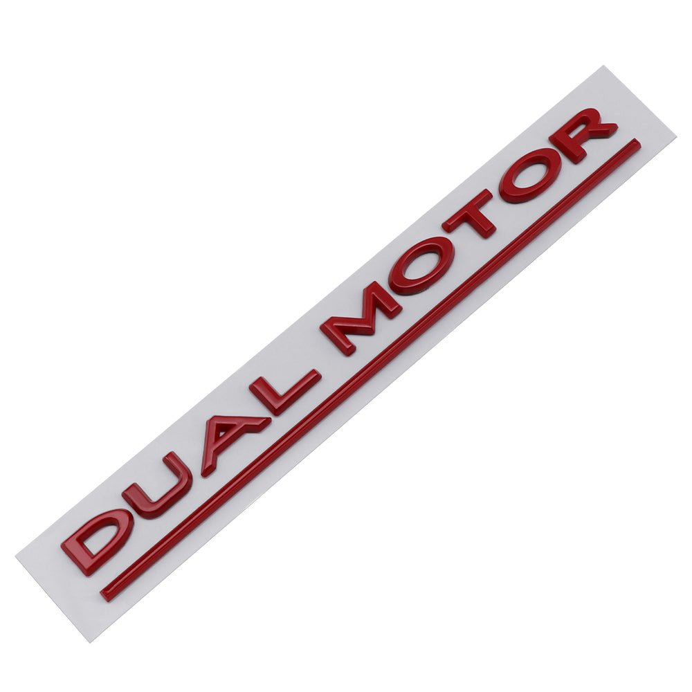 'Dual Motor' Decal Rear Trunk Emblem For Tesla All Model 3 Y S X - T-Launch