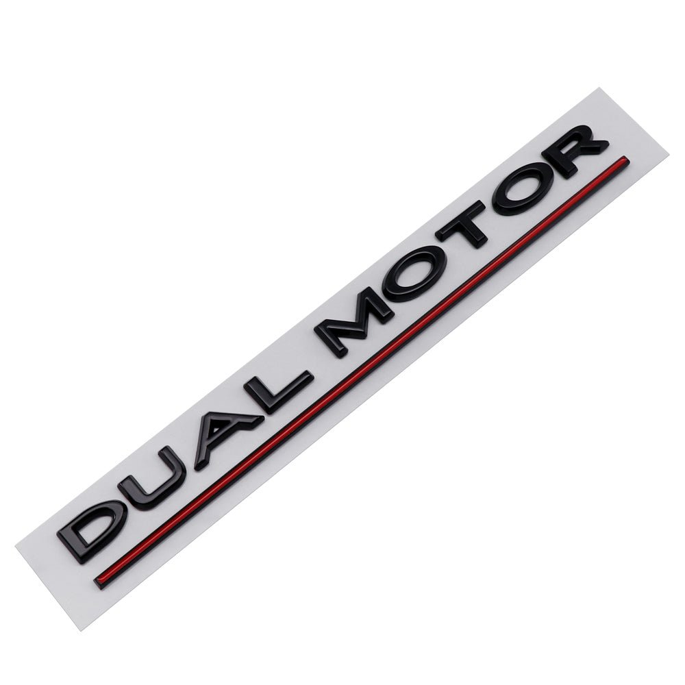 'Dual Motor' Decal Rear Trunk Emblem For Tesla All Model 3 Y S X - T-Launch