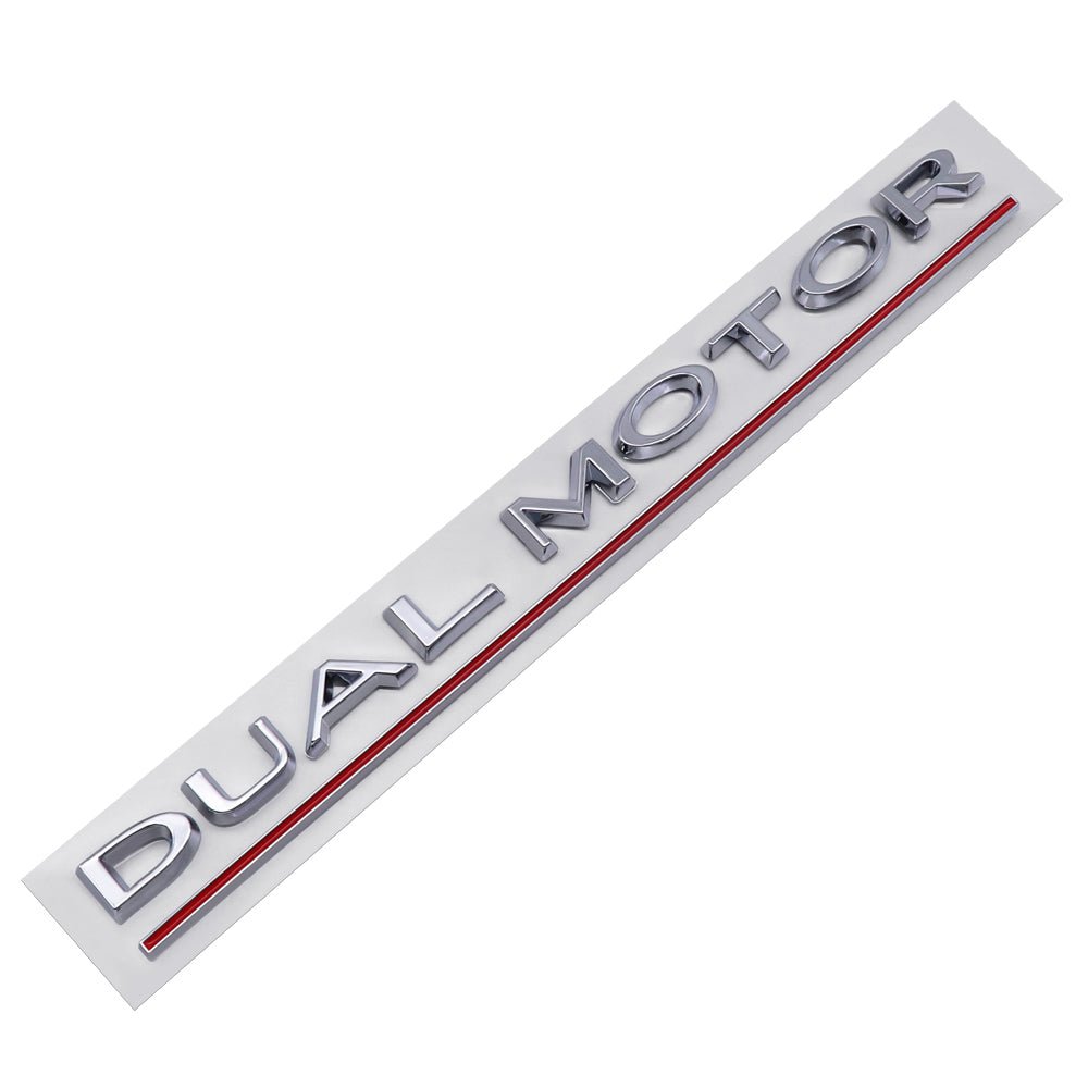 'Dual Motor' Decal Rear Trunk Emblem For Tesla All Model 3 Y S X - T-Launch