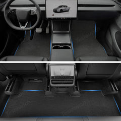 Durable Carpet-Style Floor Mats (3-Piece Set) for Tesla Model Y Juniper 2025+ - T-Launch