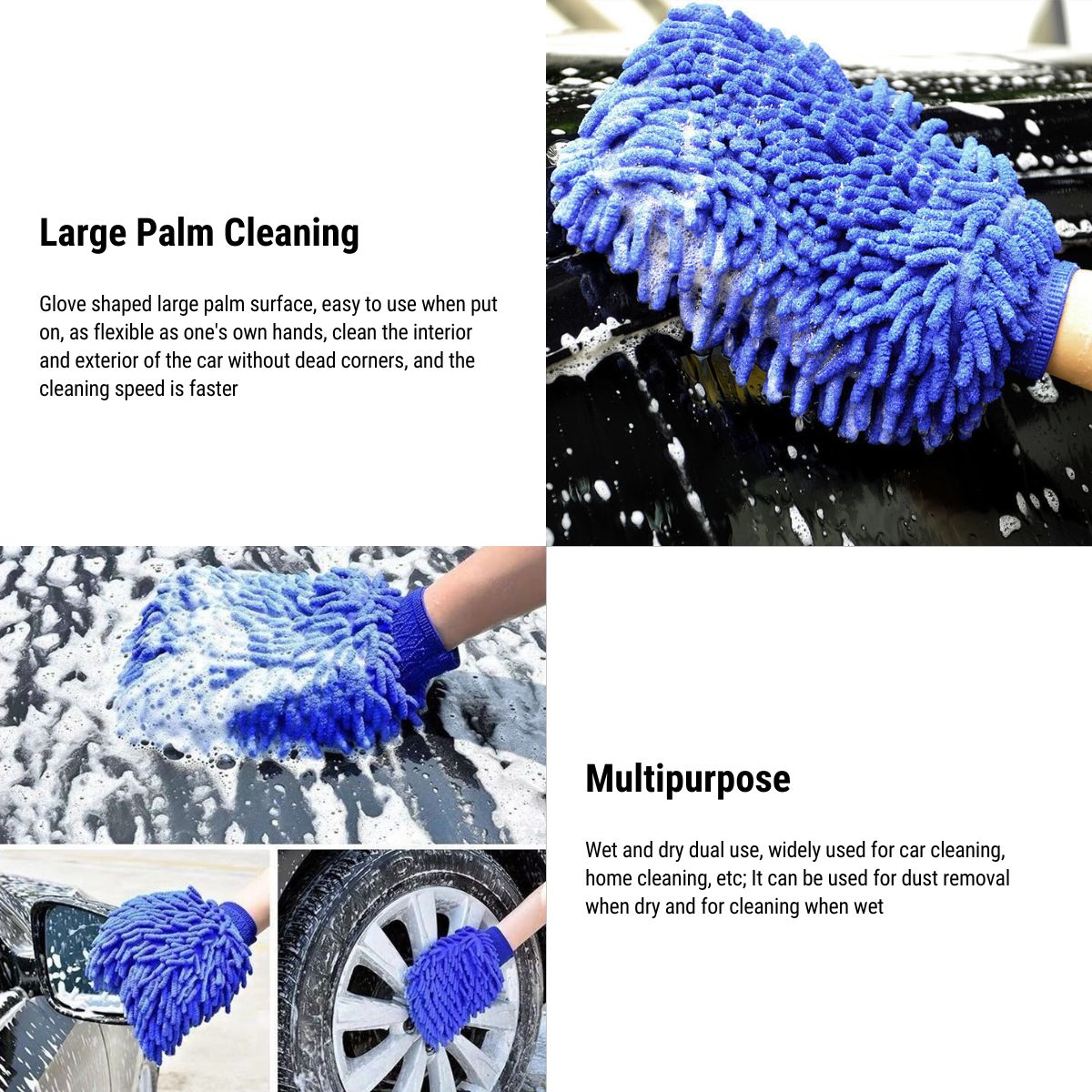 Model 3/Y/S/X Chenille Auto wasch handschuhe Auto wasch werkzeuge –  TESLAUNCH