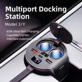 Tesla Model3/Y Dockingstation middenconsole USB-hub 65 W snel opladen