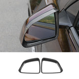 Rear View Mirrors Rain Guard (Carbon Fiber Pattern ABS) for Tesla Model 3/Y (2 Pcs)