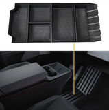 Spliced Lower Center Console Tray Floor Storage Organizer for Cybertruck