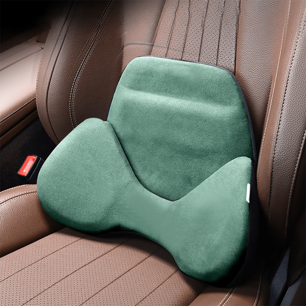 Ergonomic All Weather Alcantara Lumbar Support Pillow - Fits All Cars - T-Launch