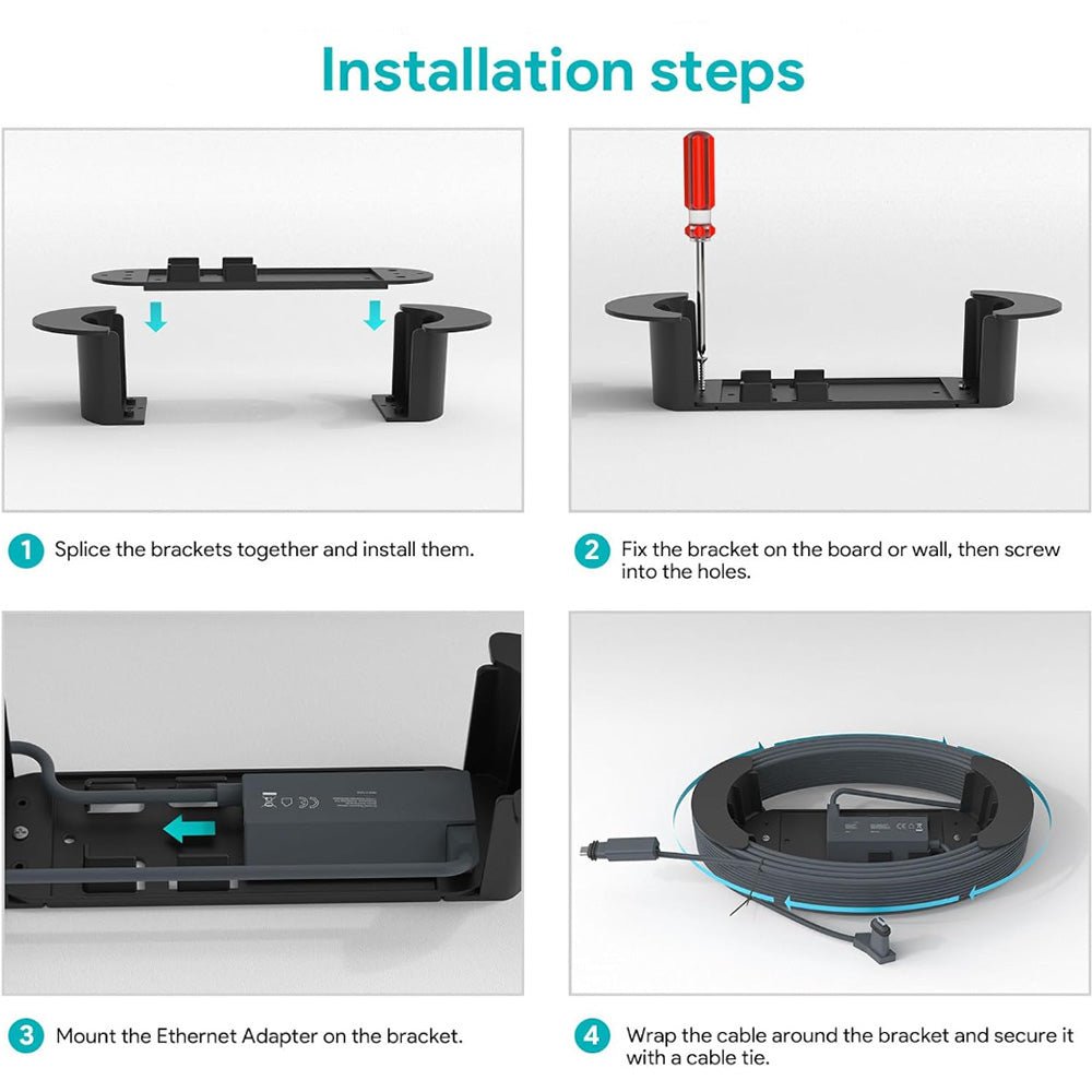 Ethernet Cable Organizer & Caddy Mount for Starlink Gen 3/Gen 2 - T-Launch