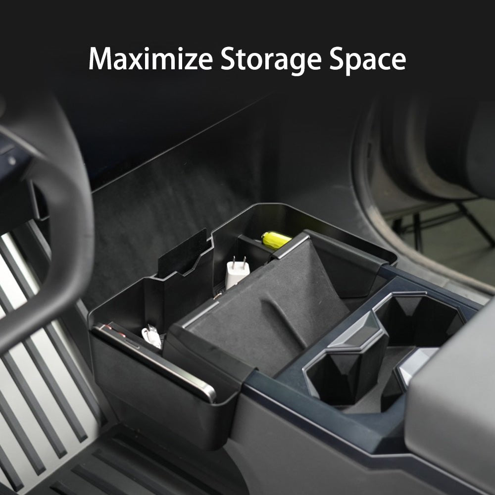 Extended Center Console Storage Box for Cybertruck - T-Launch