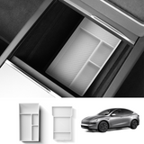Silicone Center Console & Armrest Lower Storage Tray for Tesla Model Y Juniper 2025+