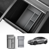 Silicone Center Console & Armrest Lower Storage Tray for Tesla Model Y Juniper 2025+