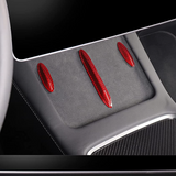 Tesla Model Capa decorativa do console do centro de carregamento sem fio de fibra de carbono 3/Y (2021-2023)