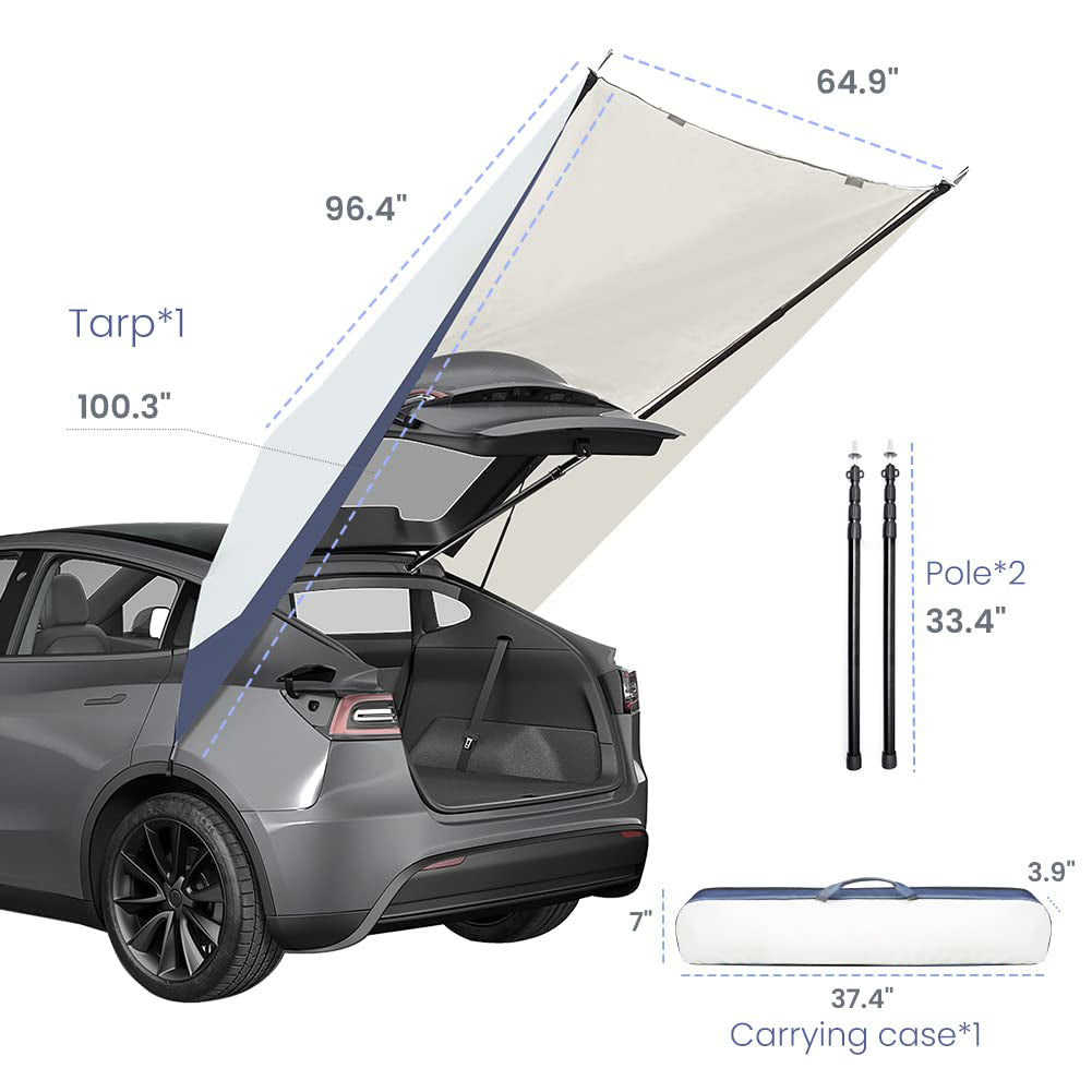 Outdoor Car Rear Canopy Portable Wild Camping Tent for Tesla Model Y –  TESLAUNCH