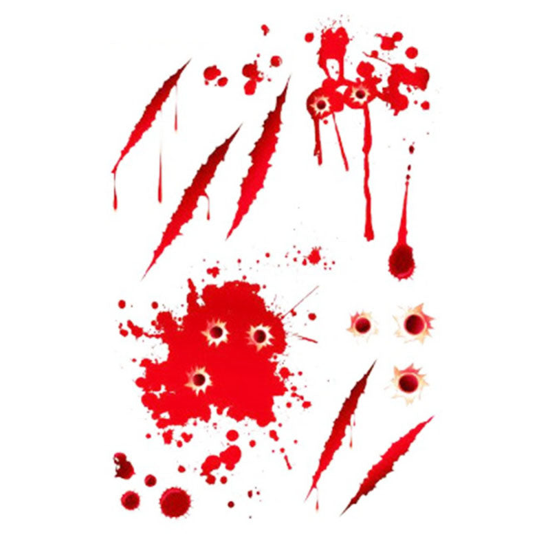 <tc>Model</tc> 3/Y/S/X huellas de sangre goteando pegatinas de coche de sangre decoración personalizada creativa pegatina decorativa de ventana de Halloween