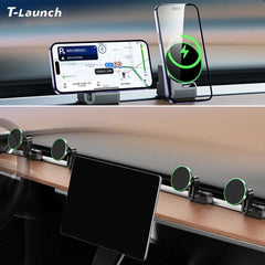 Fast Charging-Magnetic Suction Smart Fast Charging Mobile Phone Holder For Tesla Model 3/Y (for left hand drive ) - T-Launch