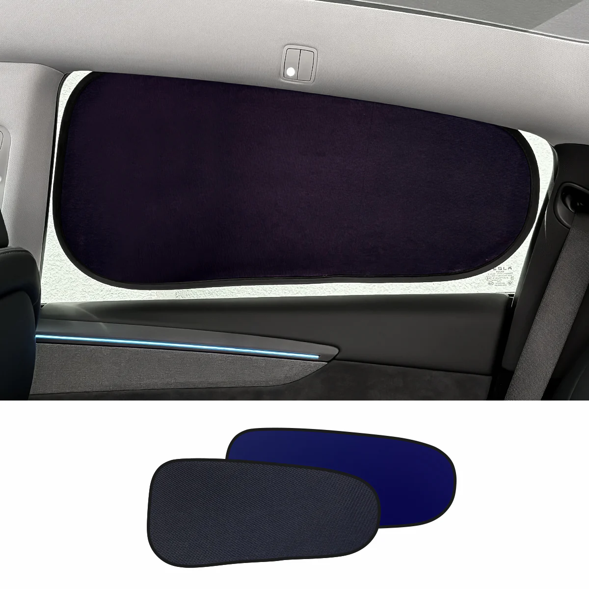 Static Cling Mesh Insulated Side Window Sunshade For Tesla Model 3/Y