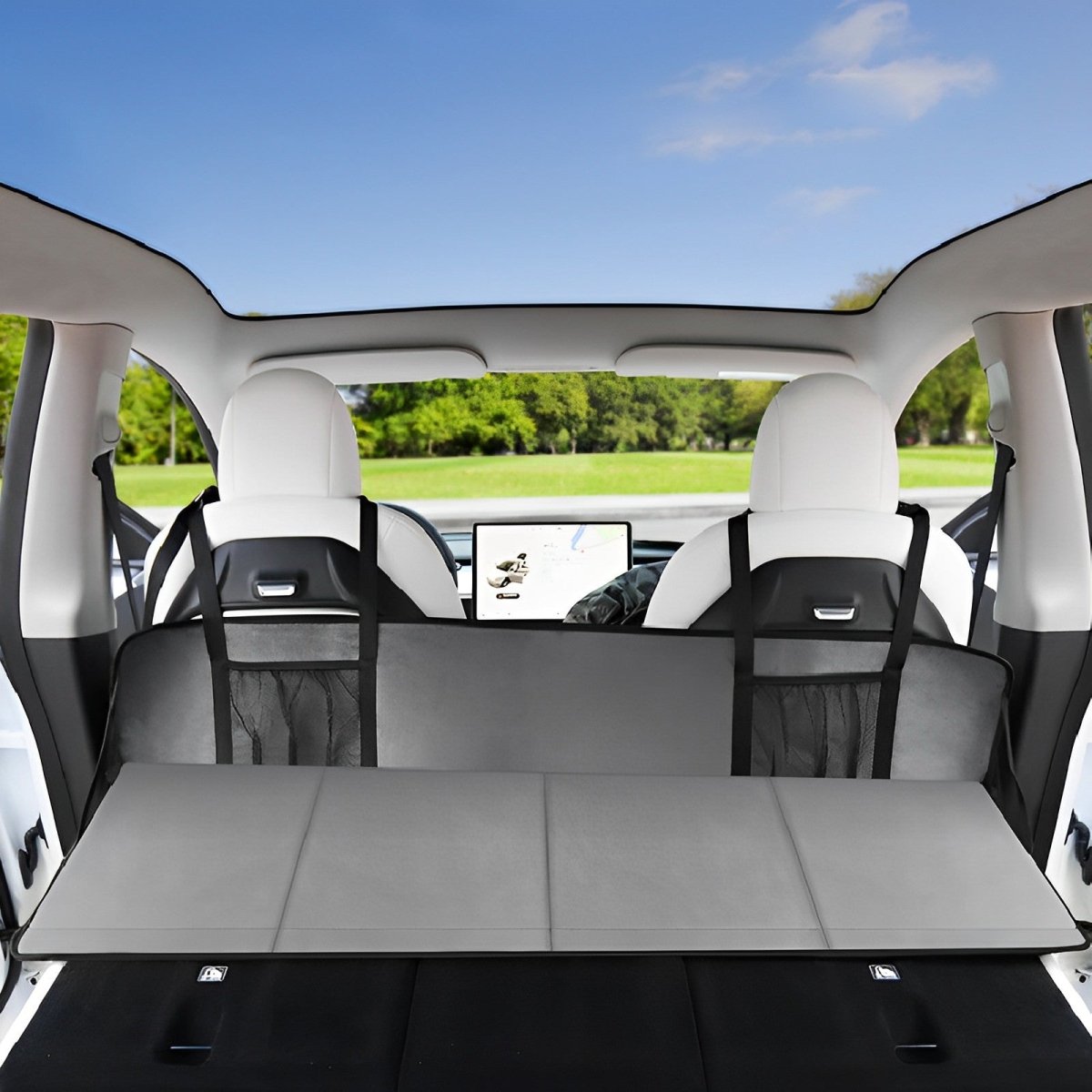 Flannel Camping Mattress Head Guard Suitable for Tesla Model 3/Y - T-Launch