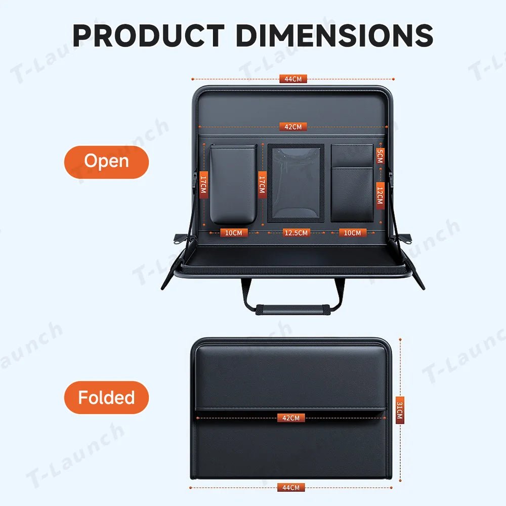 Foldable Multi-Use Steering Wheel & Backseat Tray – Universal Fit for All Cars - T-Launch