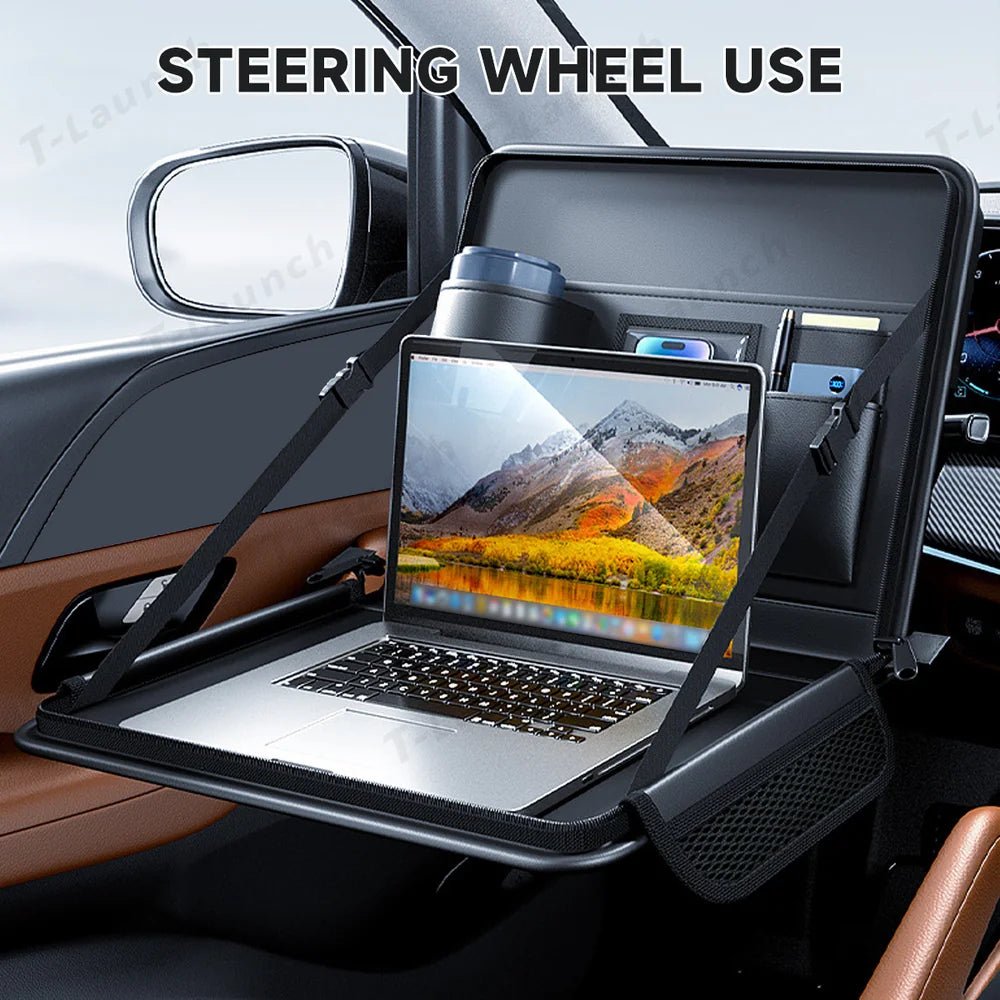 Foldable Multi-Use Steering Wheel & Backseat Tray – Universal Fit for All Cars - T-Launch